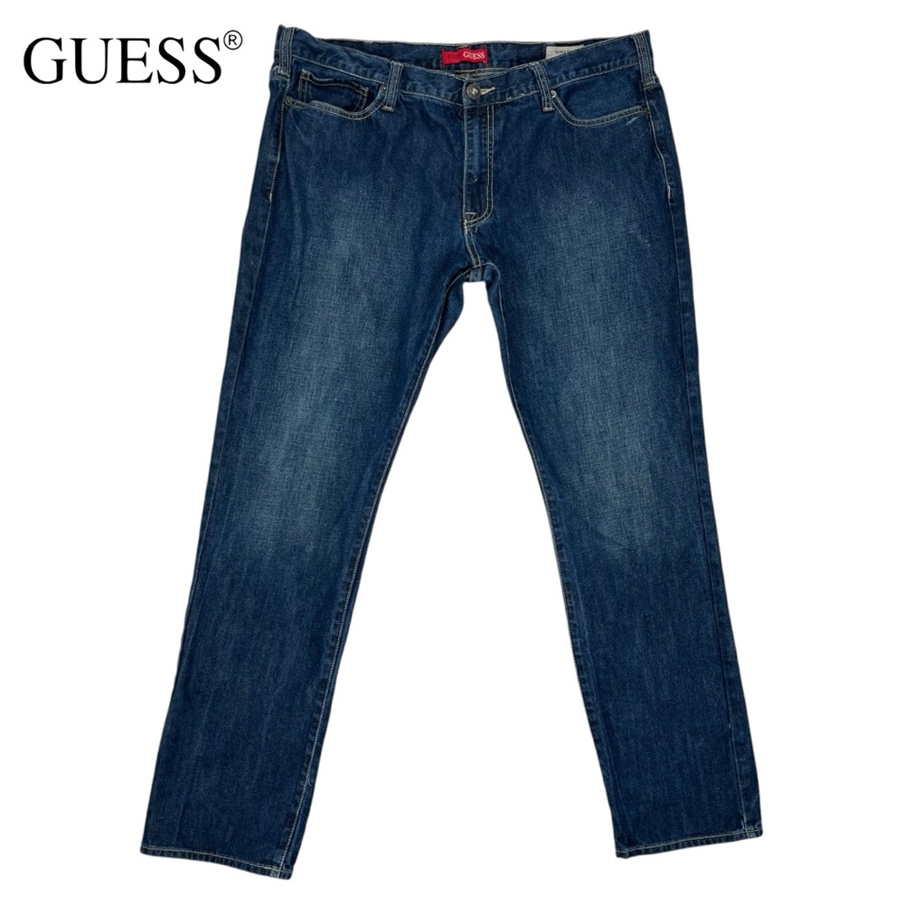Guess Men’s 40x32 McCrae Fit Ultra Slim 100% Cotton Dark Blue Jeans